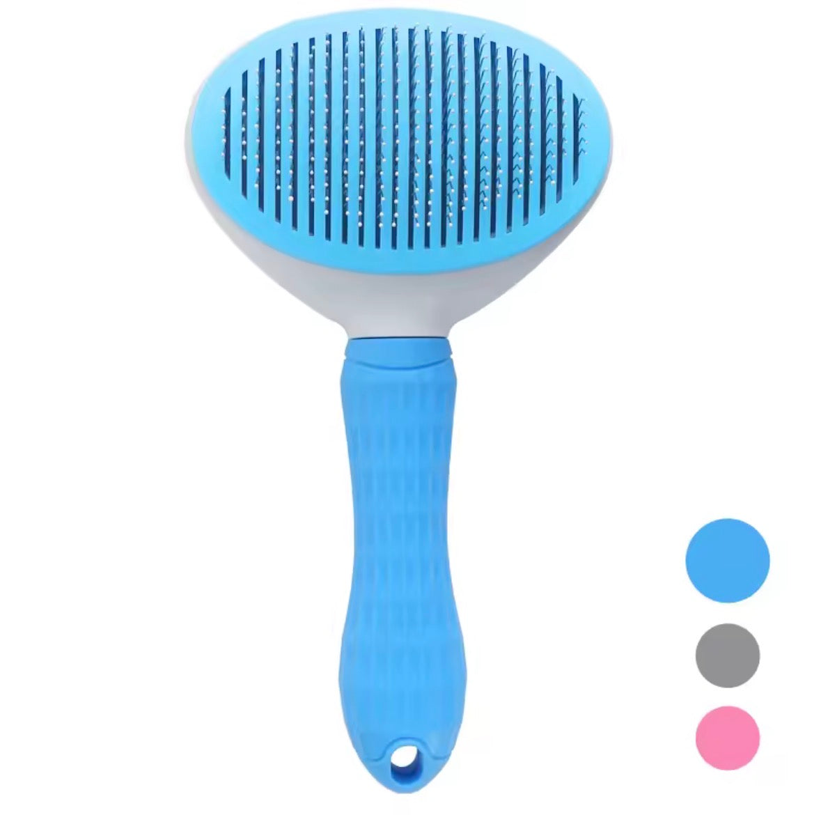 Spazzola autopulente 2-in-1 per cani e gatti.